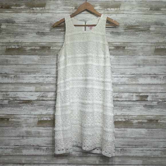 Lilly Pulitzer Women's Anette Shift Mini White Dress Sleeveless size 10 - Picture 1 of 8